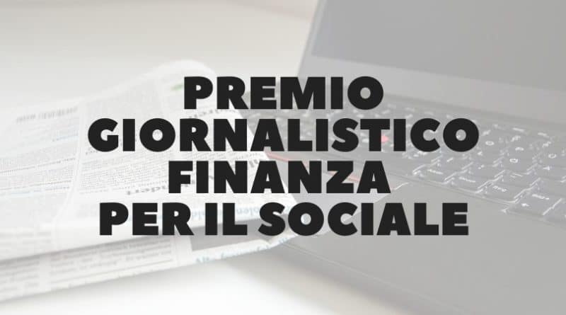 Premio giornalistico Finanza per il sociale